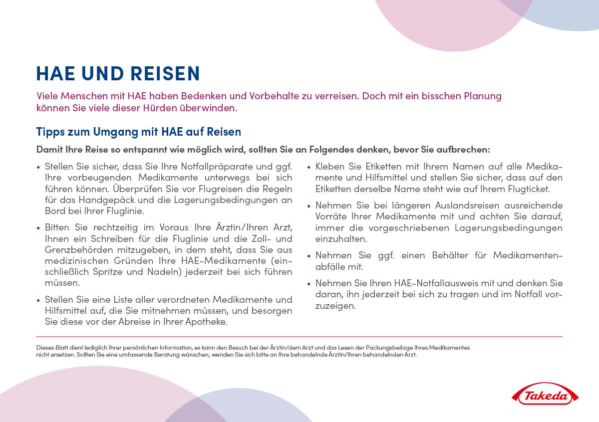 HAE und Reisen