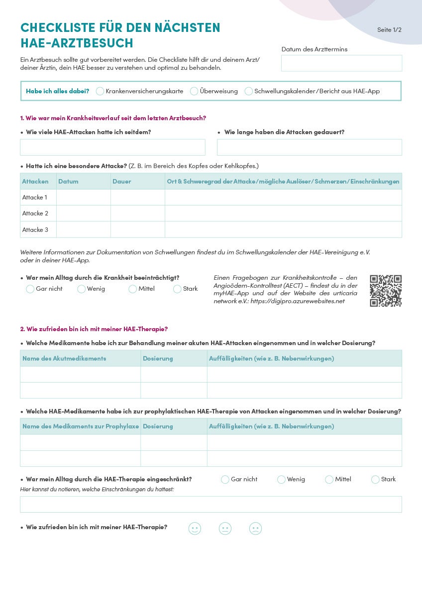 Checkliste für den Arztbesuch