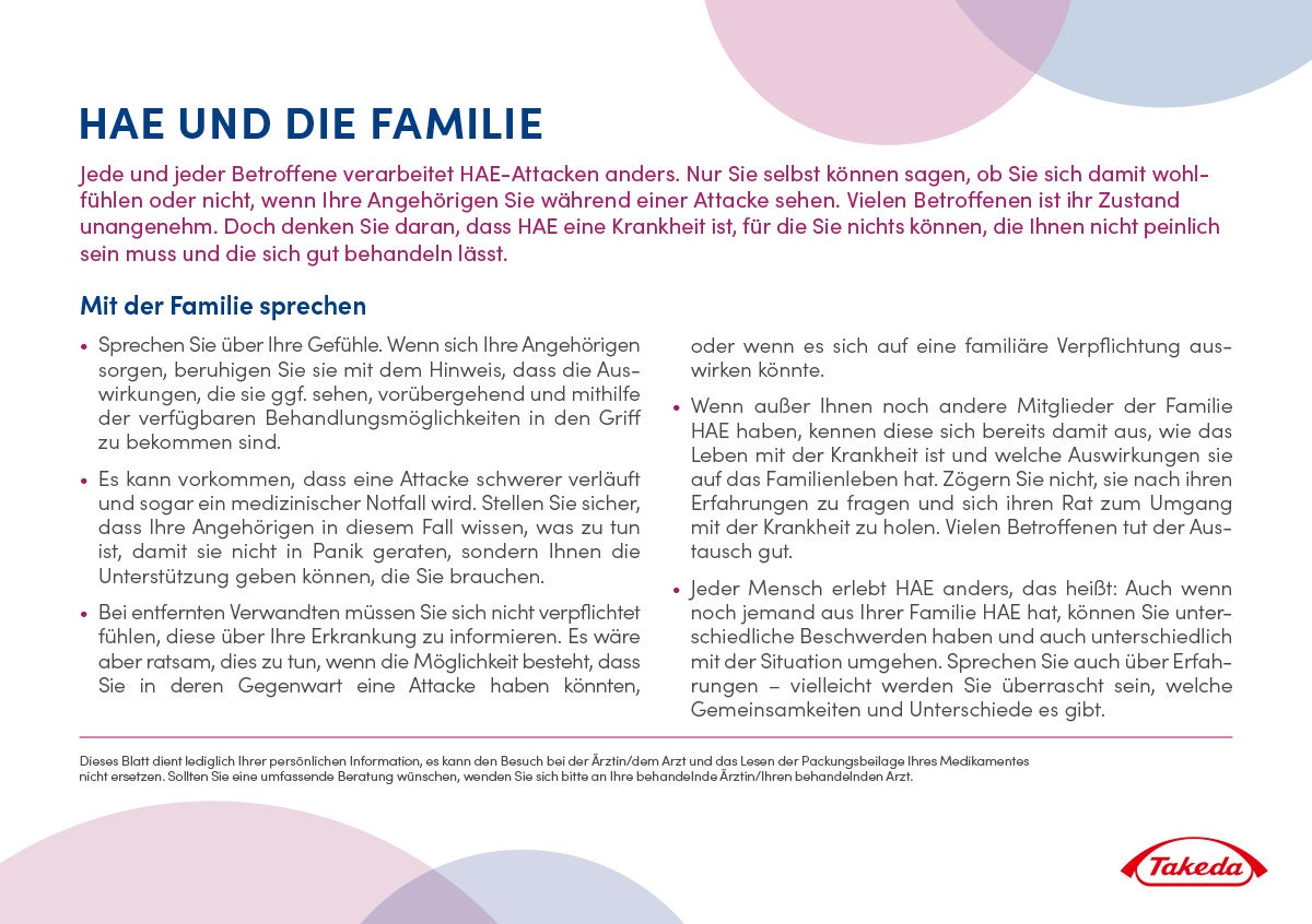 HAE und die Familie